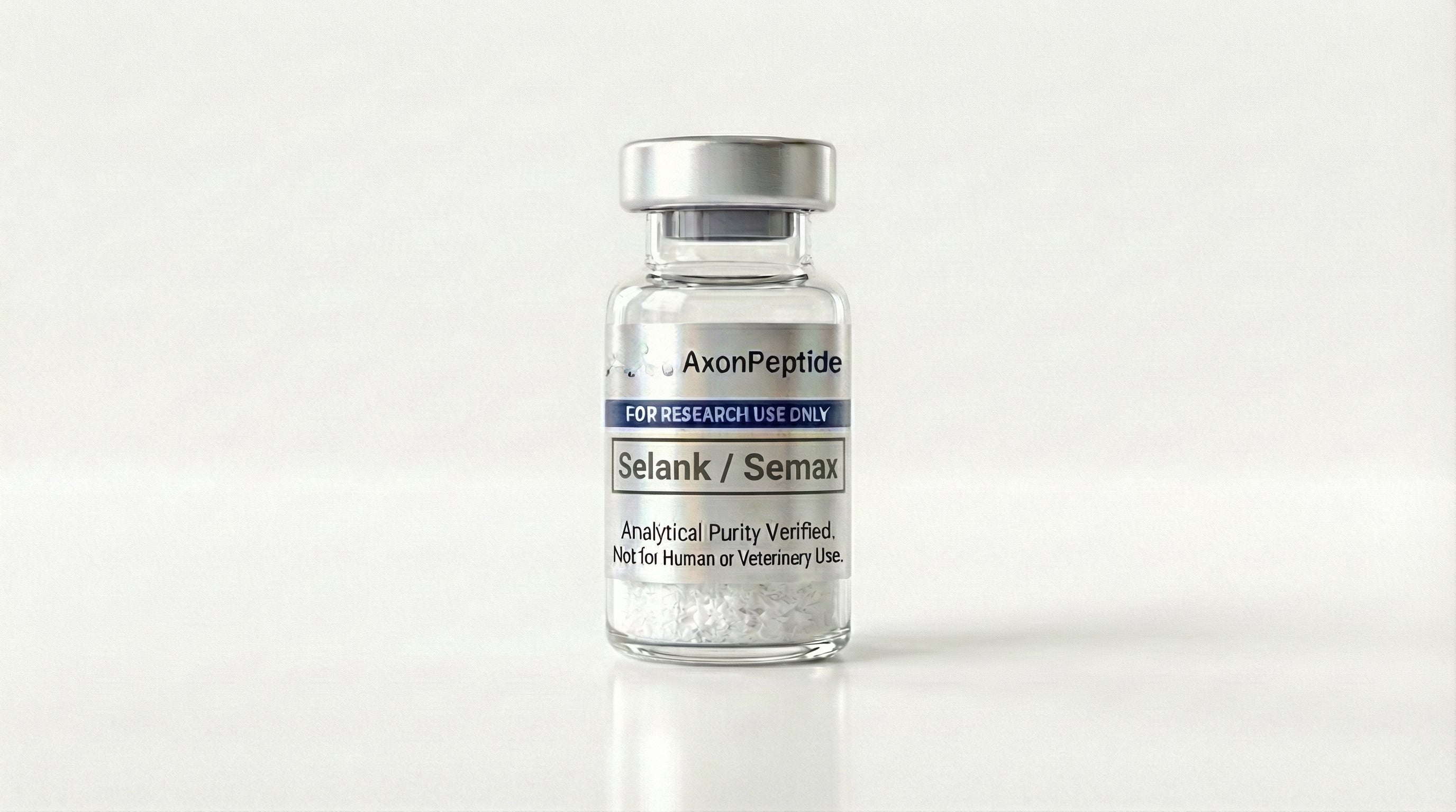 AXP Semax Selank combination lyophilized peptide vial, neuropeptide blend cognitive research, RUO