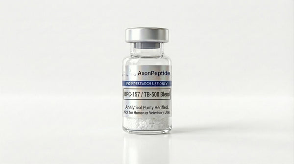 AXP BPC-157 TB-500 Wolverine Blend lyophilized peptide vial, dual tissue repair research formulation, RUO