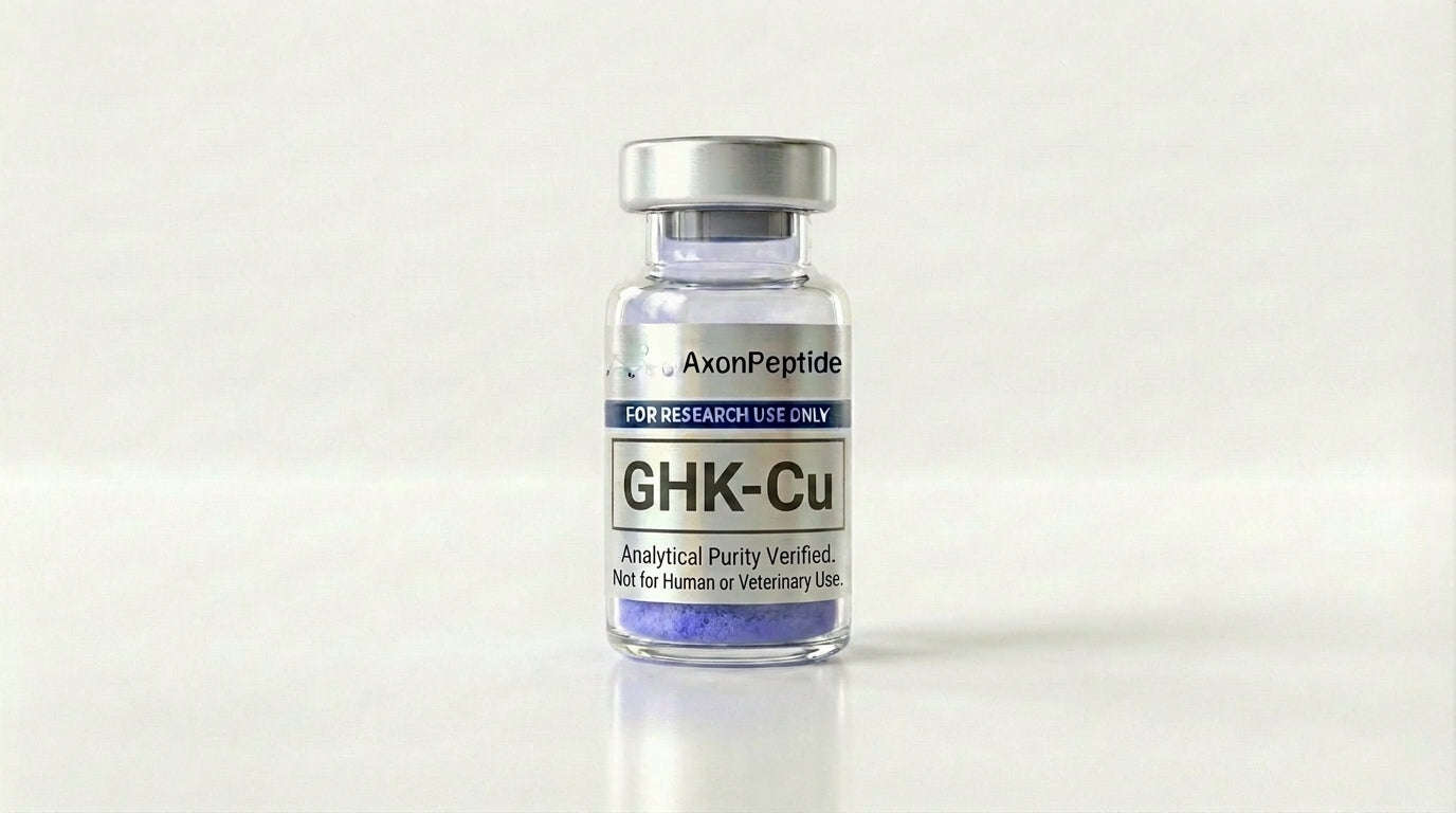 AXP-GHK-Cu copper tripeptide lyophilized vial, collagen synthesis research use only