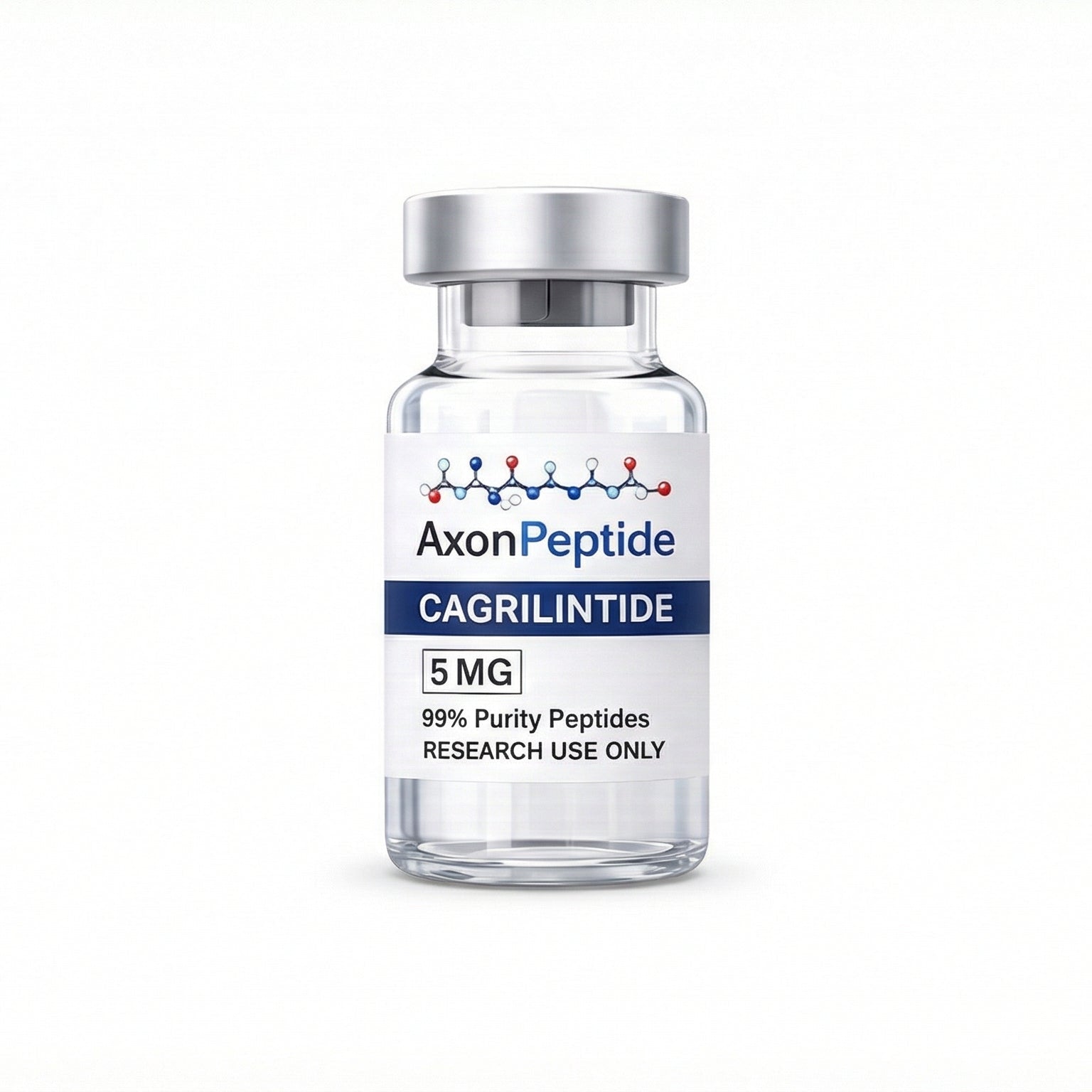 Vial labeled 'AxonPeptide Cagrilintide' on a white background