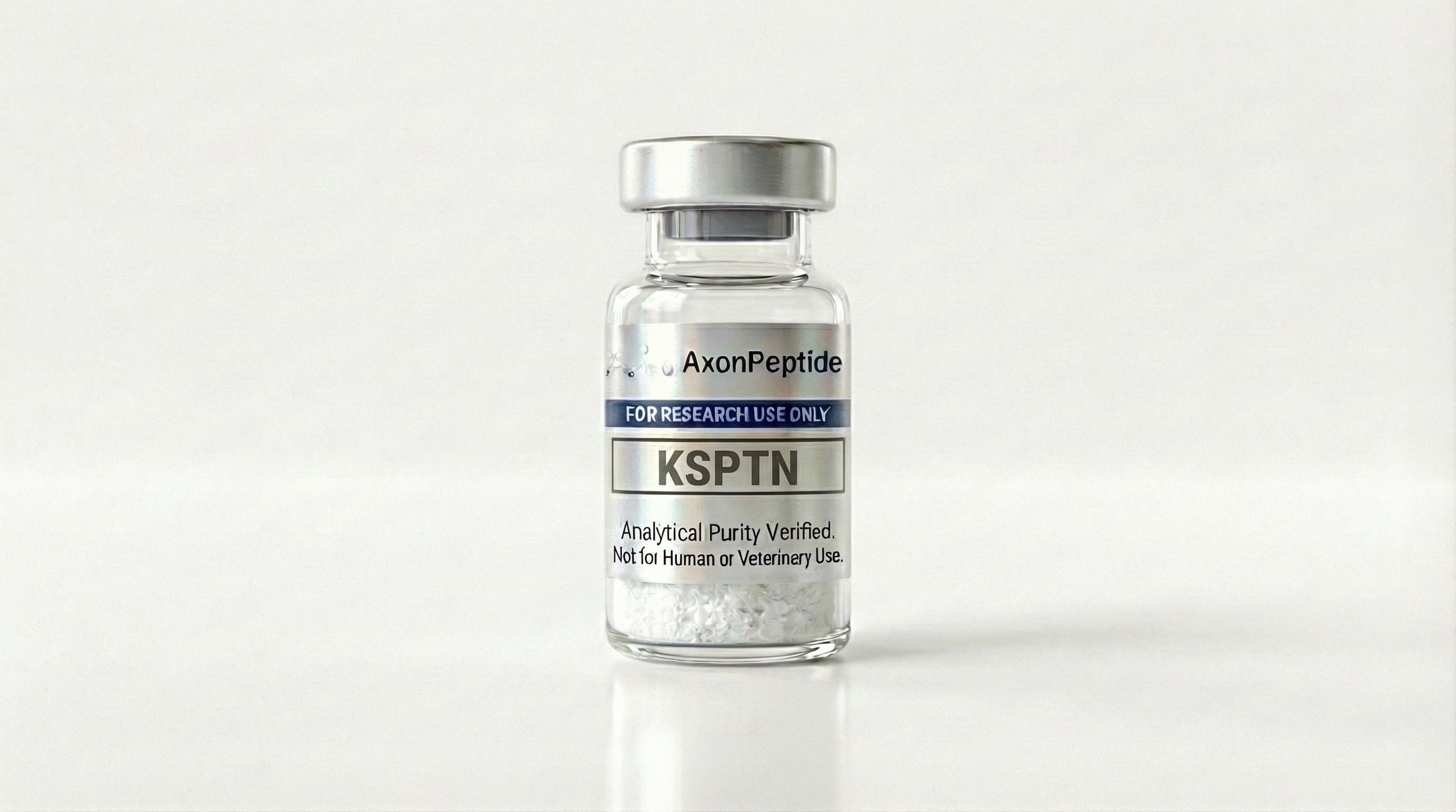 AXP-KSPTN lyophilized peptide vial, pentapeptide immune support structural tissue research, RUO