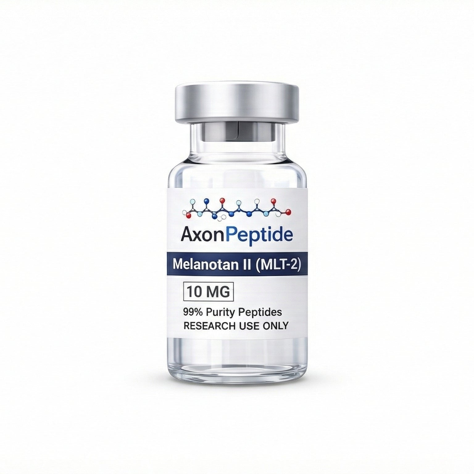 Axon Peptide vial labeled Melanotan II on a white background