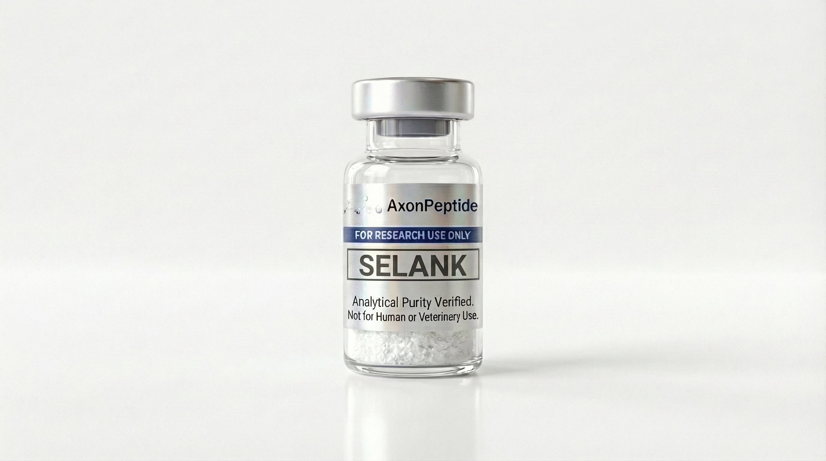 AXP-Selank lyophilized peptide vial, anxiolytic heptapeptide tuftsin analog, research use only