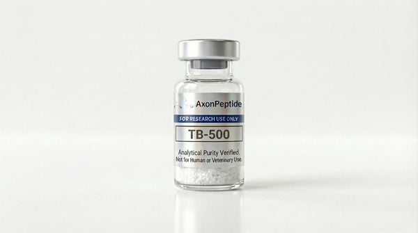 AXP-TB-500 lyophilized peptide vial, thymosin beta-4 heptapeptide fragment, research use only